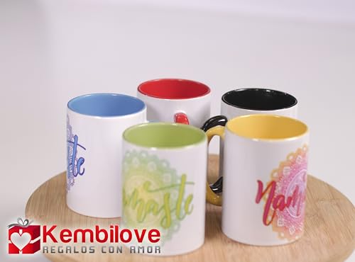 Kembilove Taza personalizada con foto y texto - Tazas personalizadas con tu propio diseño - Tazas de colores - Tazas originales para regalar en cualquier ocasión - Taza ceramica 350 ml